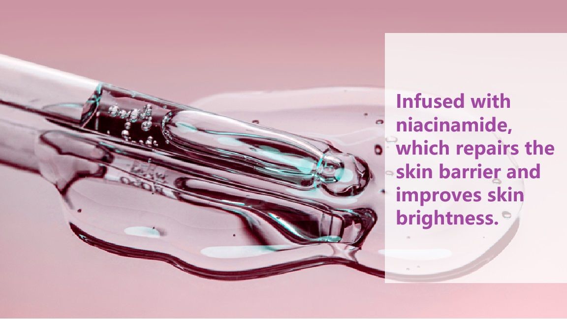 م infused مع النياسيناميد، الذي يصلح حاجز البشرة ويحسن من إشراقة البشرة.